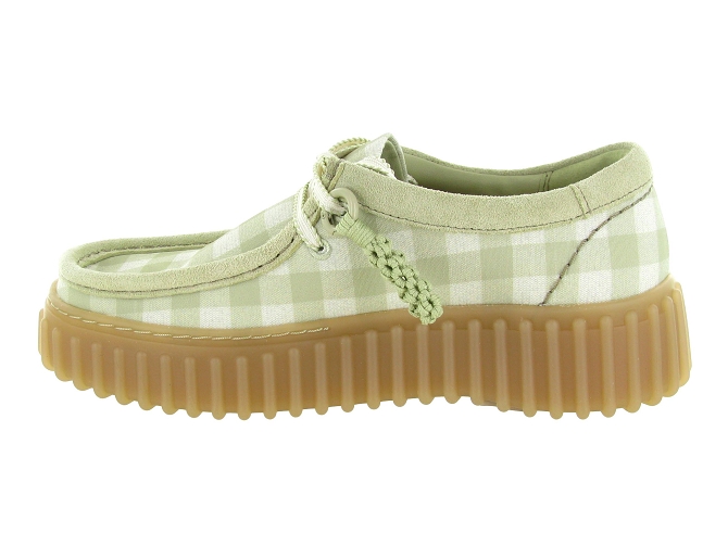 chaussures a lacets - Derby - femme - Textile - Vert - Clarks6821702_4