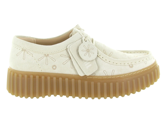 chaussures a lacets - Derby chic - femme - Textile - Beige - Clarks6821703_2