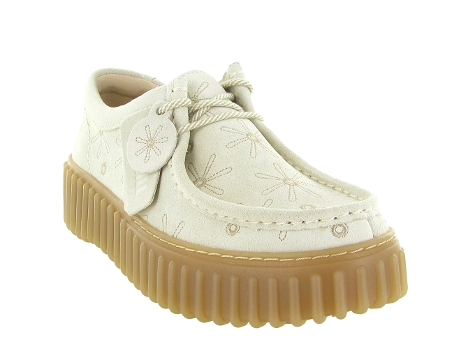 chaussures a lacets - Derby chic - femme - Textile - Beige - Clarks6821703_3