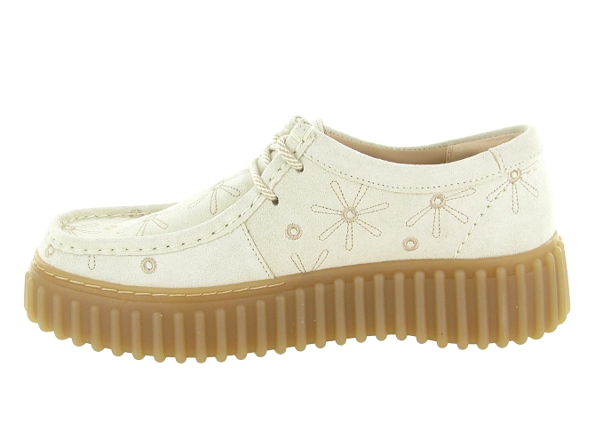 chaussures a lacets - Derby chic - femme - Textile - Beige - Clarks6821703_4