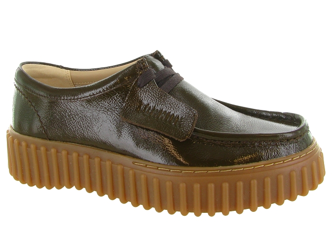 chaussures a lacets - Derby chic - femme - Cuir - Marron - Clarks