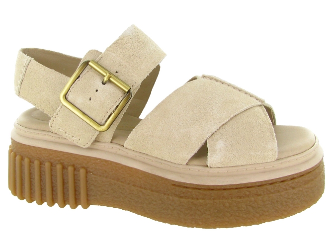 sandales et nu pieds - Confort - femme - Cuir - Crème - Clarks