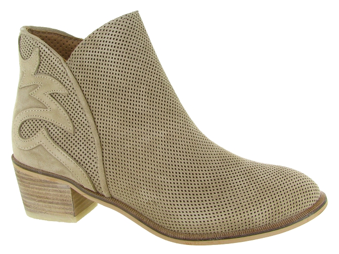 bottines et boots - Casual - femme - Nubuck - Beige - Alpe