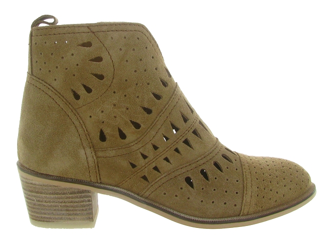 bottines et boots - Casual - femme - Nubuck - Taupe - Alpe