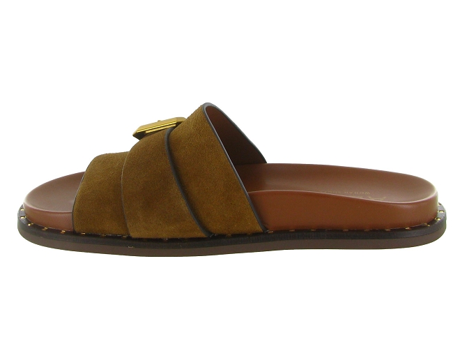 sandales et nu pieds - Mule Sabot - femme - Cuir - Camel - Alpe6823701_4