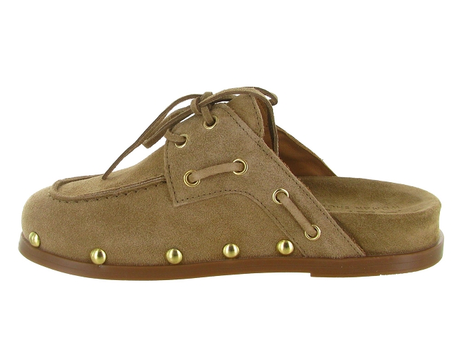 sandales et nu pieds - Mule Sabot - femme - Nubuck - Taupe - Alpe6823901_4