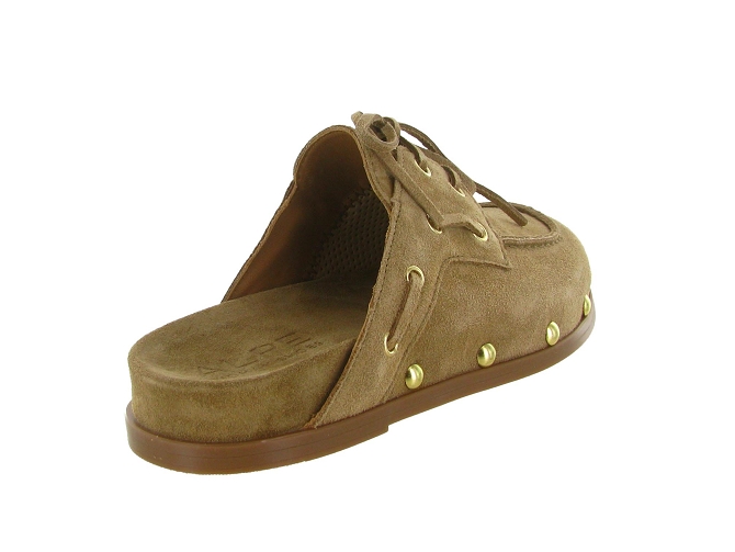 sandales et nu pieds - Mule Sabot - femme - Nubuck - Taupe - Alpe6823901_5