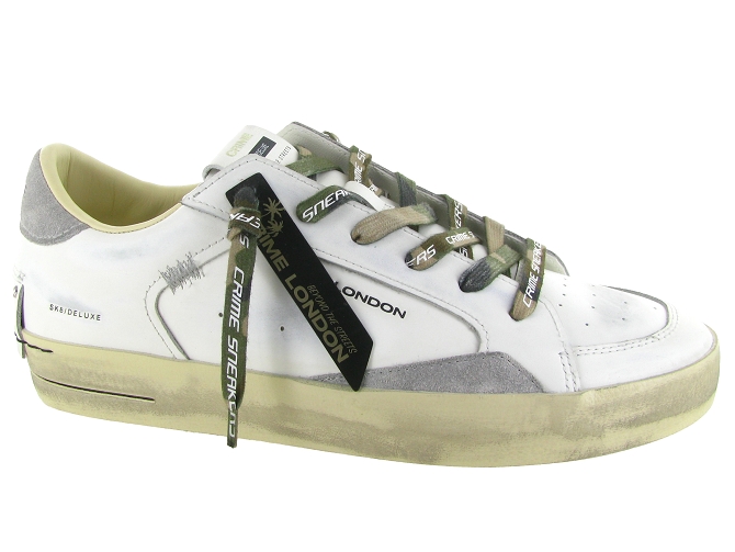 baskets et sneakers - Tendance - homme - Cuir - Blanc - Crime london