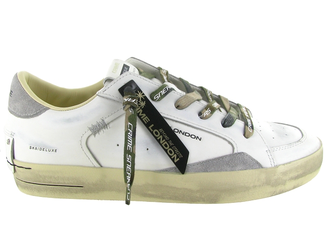 baskets et sneakers - Tendance - homme - Cuir - Blanc - Crime london6824201_2