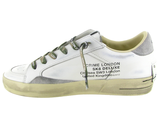 baskets et sneakers - Tendance - homme - Cuir - Blanc - Crime london6824201_4