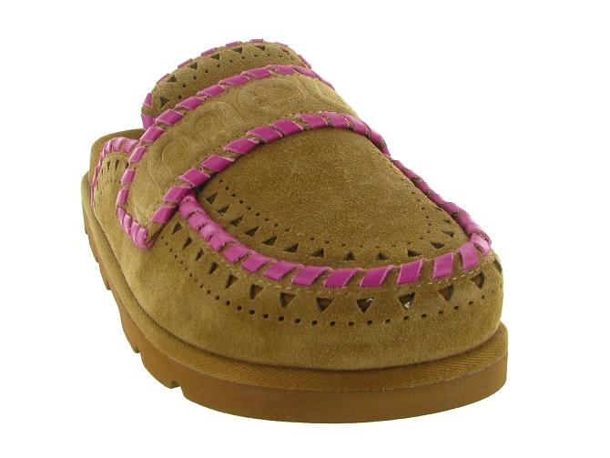 sandales et nu pieds - Mule Sabot - femme - Nubuck - Chestnut - Mou6825701_3