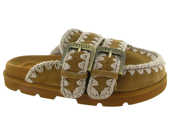 sandales et nu pieds - Mule Sabot - femme - Nubuck - Chestnut - Mou