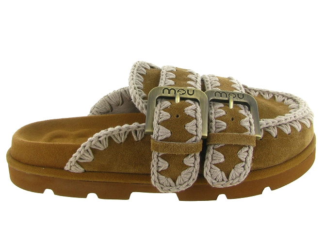 sandales et nu pieds - Mule Sabot - femme - Nubuck - Chestnut - Mou6825801_2