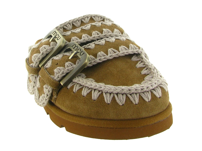 sandales et nu pieds - Mule Sabot - femme - Nubuck - Chestnut - Mou6825801_3