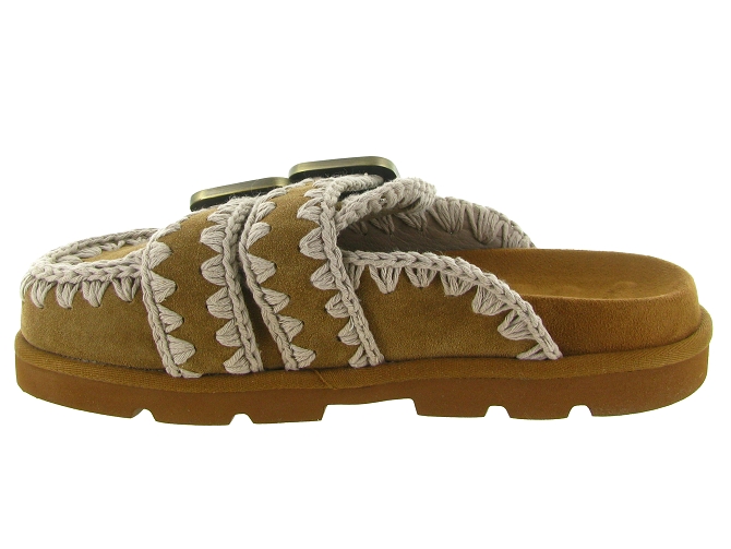 sandales et nu pieds - Mule Sabot - femme - Nubuck - Chestnut - Mou6825801_4