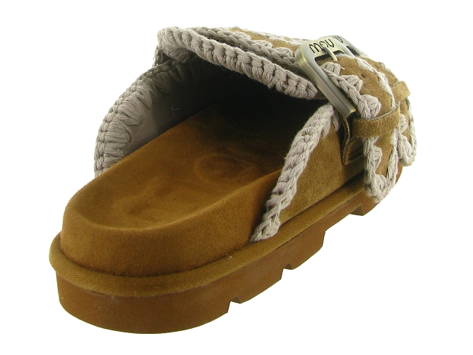 sandales et nu pieds - Mule Sabot - femme - Nubuck - Chestnut - Mou6825801_5