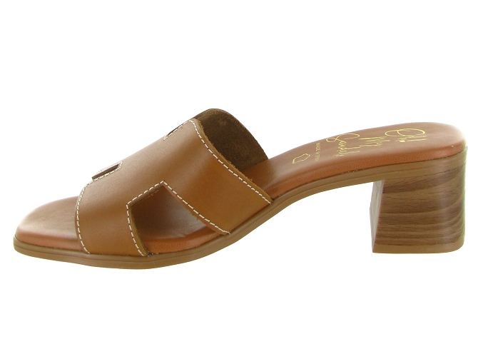 sandales et nu pieds - Mule Sabot - femme - Cuir - Marron - Oh my sandals6826601_4