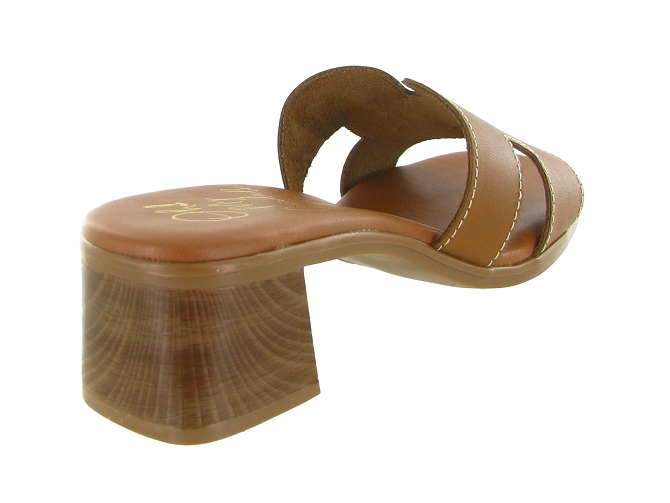 sandales et nu pieds - Mule Sabot - femme - Cuir - Marron - Oh my sandals6826601_5