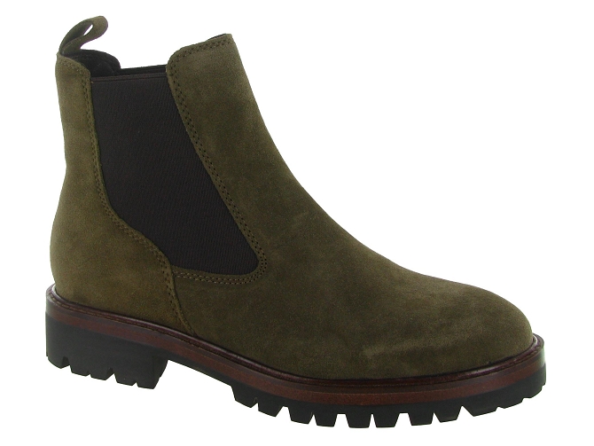bottines et boots - Chelsea - femme - Nubuck - Kaki - Another trend