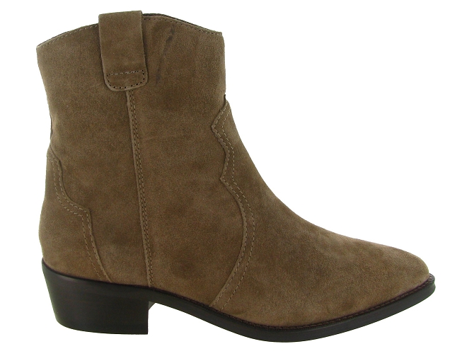 bottines et boots - Santiag - femme - Nubuck - Taupe - Another trend6827901_2