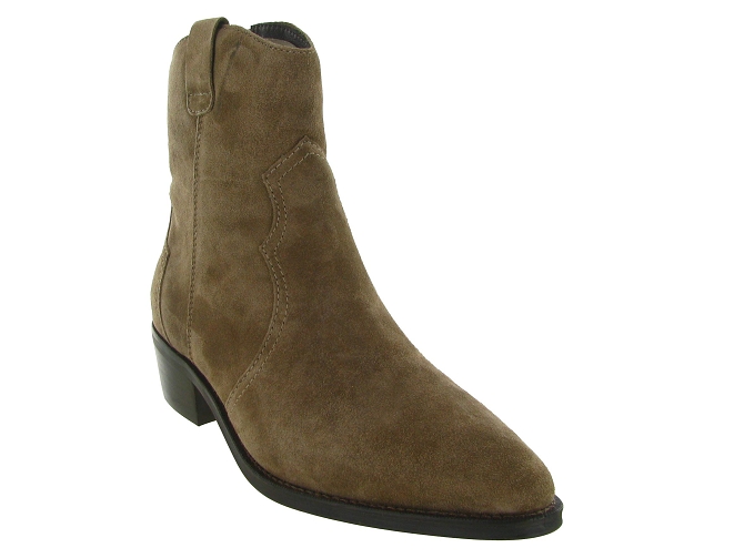 bottines et boots - Santiag - femme - Nubuck - Taupe - Another trend6827901_3
