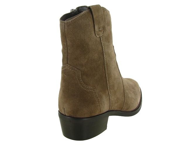 bottines et boots - Santiag - femme - Nubuck - Taupe - Another trend6827901_5