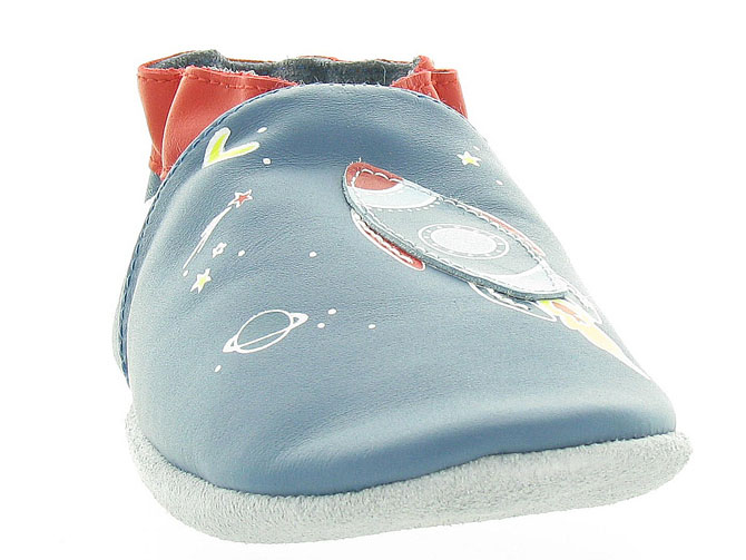chaussons et pantoufles -  - bebe mixte - Cuir - Bleu - Robeez7031801_3