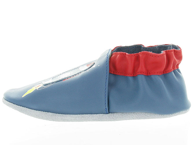 chaussons et pantoufles -  - bebe mixte - Cuir - Bleu - Robeez7031801_4