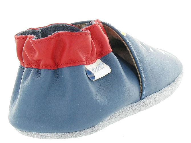 chaussons et pantoufles -  - bebe mixte - Cuir - Bleu - Robeez7031801_5