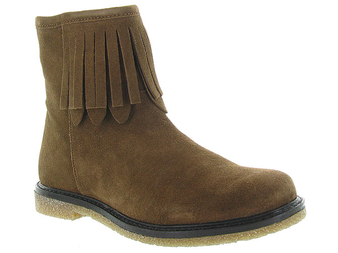 bottines et boots -  - junior fille - Nubuck - Marron - Apples and pears