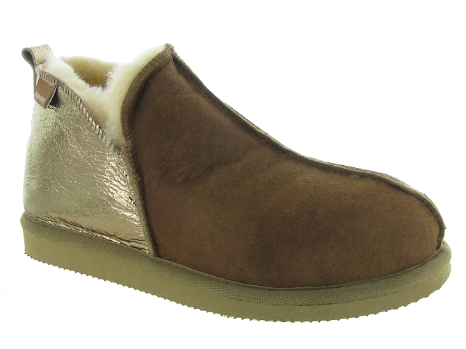 chaussons et pantoufles - Montant - femme - Nubuck - Or - Shepherd of sweden ab