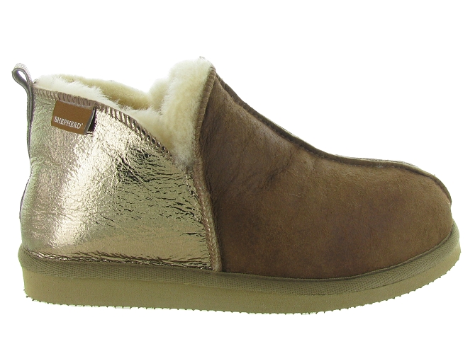 chaussons et pantoufles - Montant - femme - Nubuck - Or - Shepherd of sweden ab7035901_2