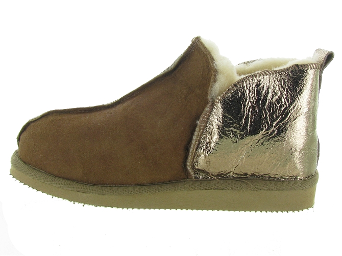 chaussons et pantoufles - Montant - femme - Nubuck - Or - Shepherd of sweden ab7035901_4
