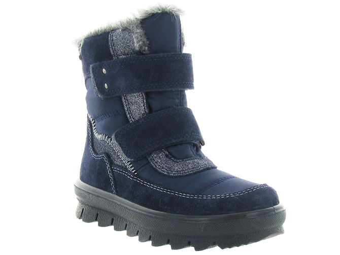 apres ski bottes fourrees -  - junior fille - Cuir - Bleu Marine - Superfit