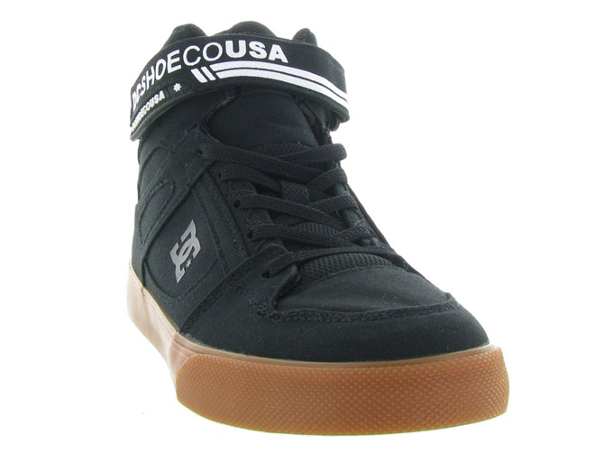 Dc shoes baskets et sneakers adbs300338 pure high top tx se noir7089201_3