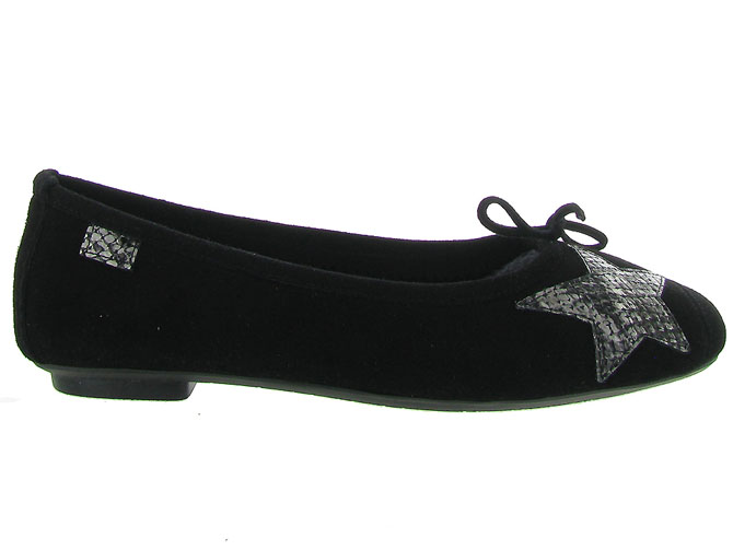 Reqins ballerines hello peau noir7092303_2