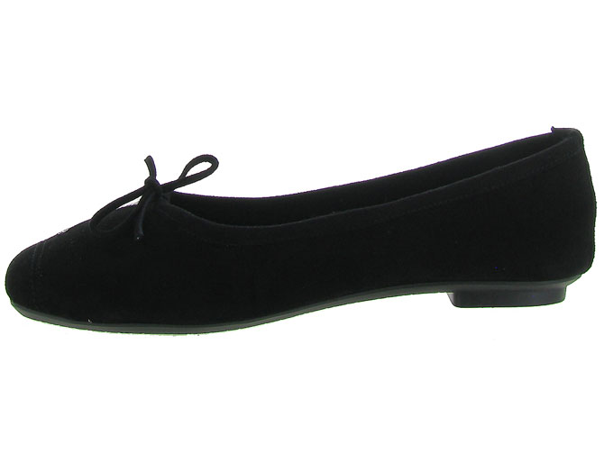 Reqins ballerines hello peau noir7092303_4
