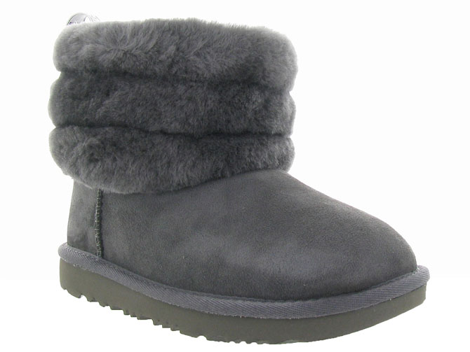 Ugg australia apres ski bottes fourrees my fluff mini quilted yl gris