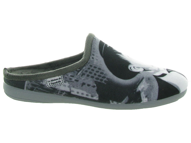 chaussons et pantoufles - Mules Sabots - homme - Toile  - Gris - La maison de l espadrille7151601_2