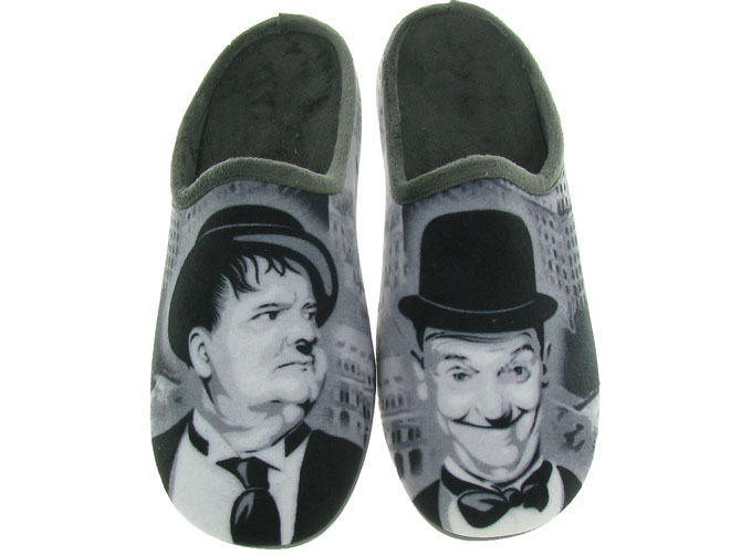 La maison de l espadrille chaussons et pantoufles my 6770 laurel hardy yl noir7151601_3