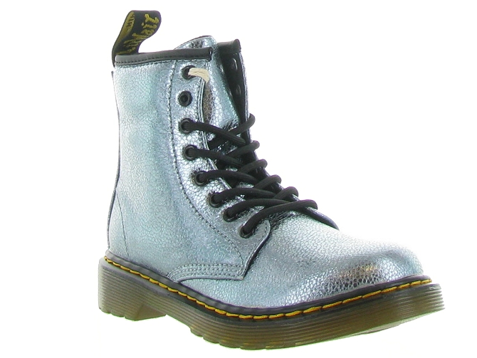bottines et boots -  - junior fille - Cuir - Argent - Doc martens