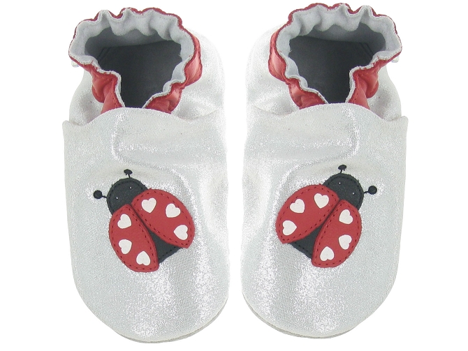 Robeez chaussons et pantoufles miss ladybird argent