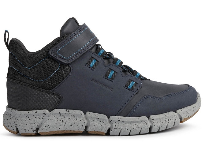 chaussures a scratch -  - junior garcon - Nubuck - Bleu Marine - Geox7190603_2