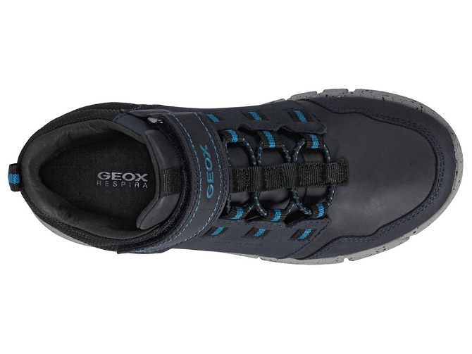 chaussures a scratch -  - junior garcon - Nubuck - Bleu Marine - Geox7190603_3