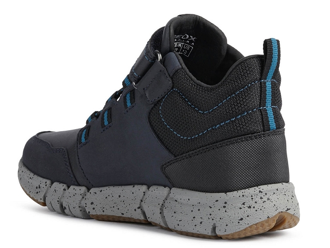 chaussures a scratch -  - junior garcon - Nubuck - Bleu Marine - Geox7190603_4