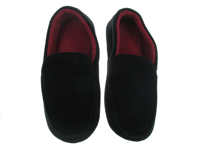 chaussons et pantoufles - Mocassins - homme - Toile  - Noir - Isotoner