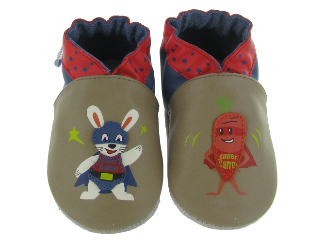 Robeez chaussons et pantoufles mega heroes gris