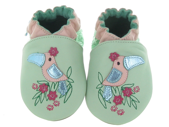 Robeez chaussons et pantoufles exotic toucan vert