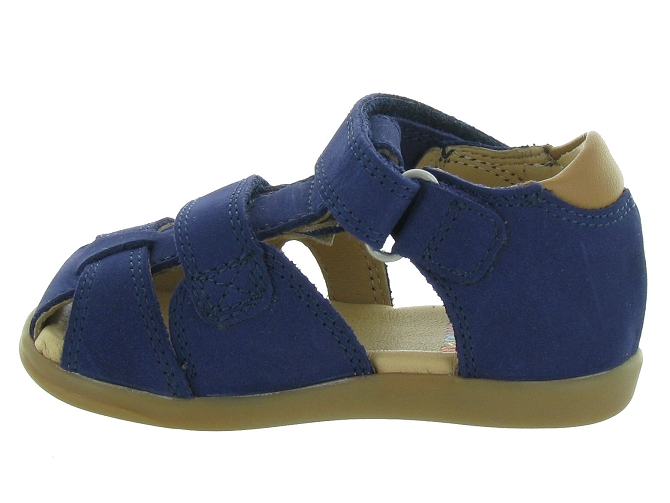 sandales et nu pieds - Semelle souple - bebe garcon - Cuir - Bleu Marine - Shoo pom7233108_4