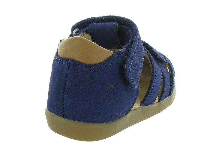 sandales et nu pieds - Semelle souple - bebe garcon - Cuir - Bleu Marine - Shoo pom7233108_5